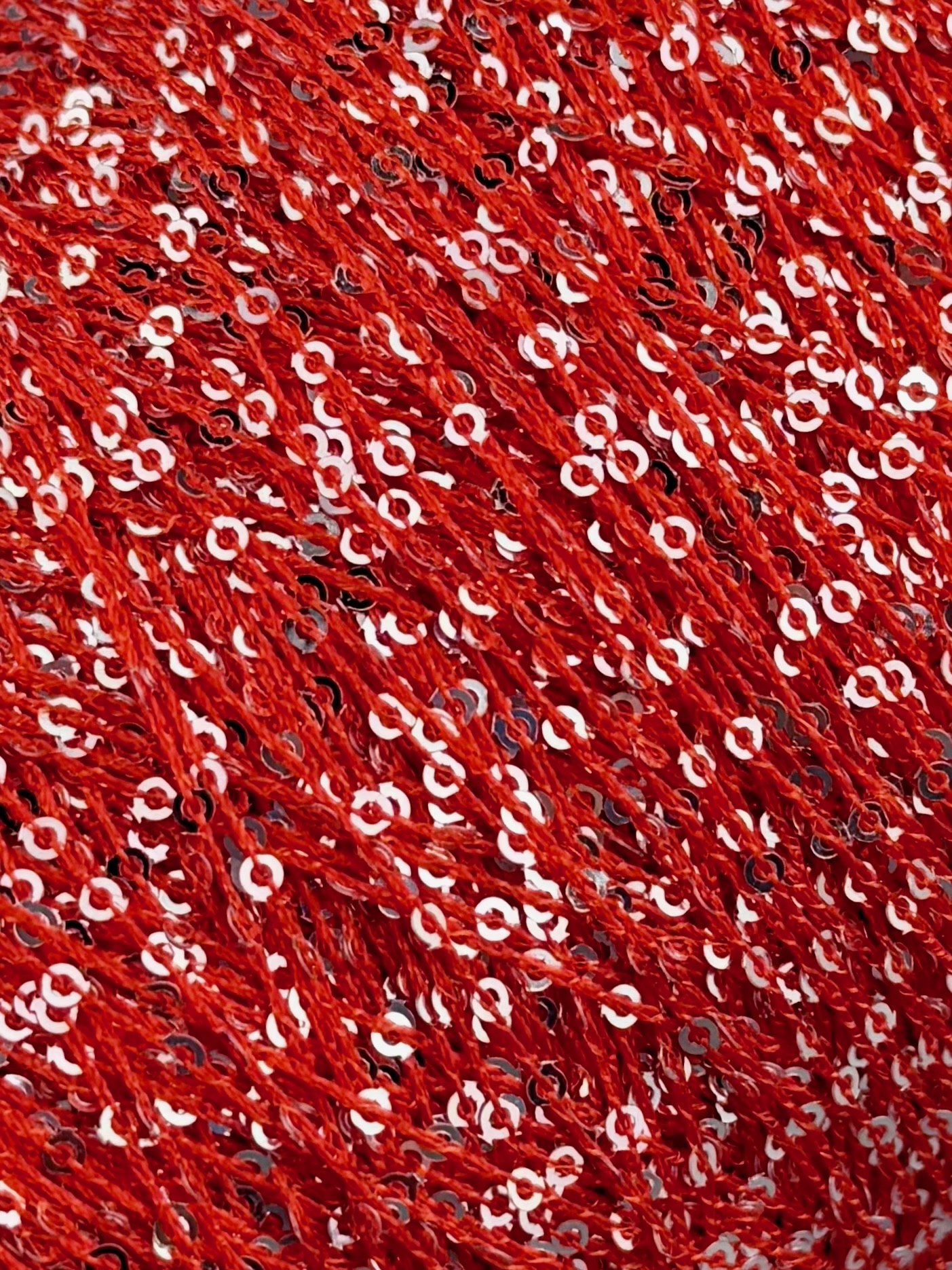 Cofil Antares Special – Fil décoratif à paillettes col. Rouge Brillant